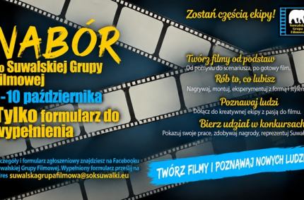 nabór nowych osób zainteresowanych filmem, tworzeniem materiałów