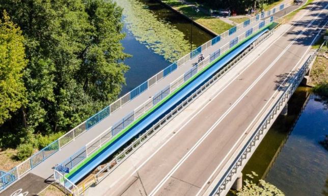 Otwarcie kładki rowerowej nad Kanałem Bystrym w Augustowie Kładka w Bystrym
