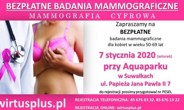 Bezpłatne badania mammograficzne Bezpłatne badania mammograficzne