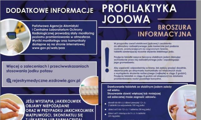 #ProfilaktykaJodowa - ruszyła kampania informacyjna działania zbrojne w rejonie Zaporoskiej Elektrowni Atomowej