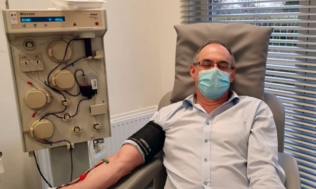 Czesław Renkiewicz oddał osocze w Centrum Krwiodawstwa 