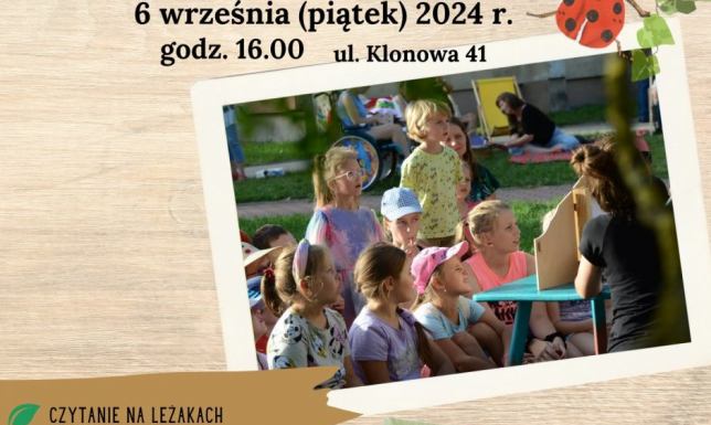 Piknik na Klonowej – Podwórkowej Biblioteki ciąg dalszy Biblioteka Publiczna im. Marii Konopnickiej w Suwałkach zaprasza na kolejne wydarzenia