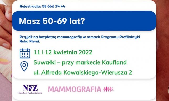Bezpłatna mammografia w Suwałkach
