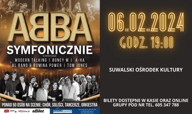 Abba Symfonicznie w Suwalskim Ośrodku Kultury Ponad 50 osób na scenie chór, balet, orkiestra oraz soliści