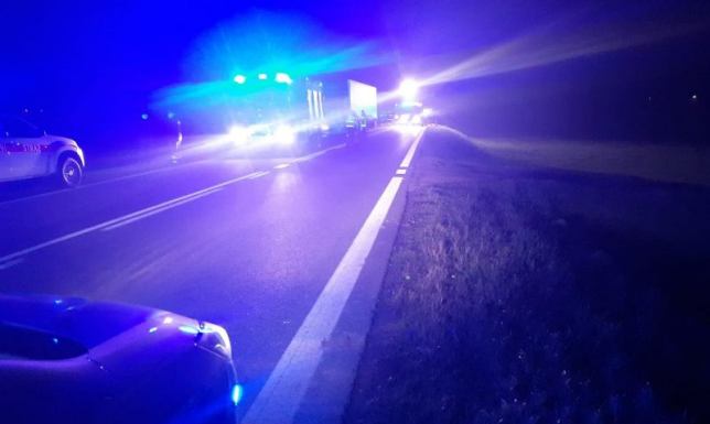 Mężczyzna potrącony przez tira pod Augustowem