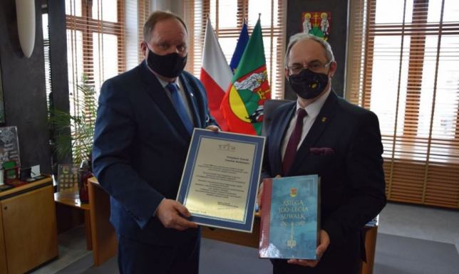 spotkanie prezydenta Suwałk z posłem Mieczysławem Baszko