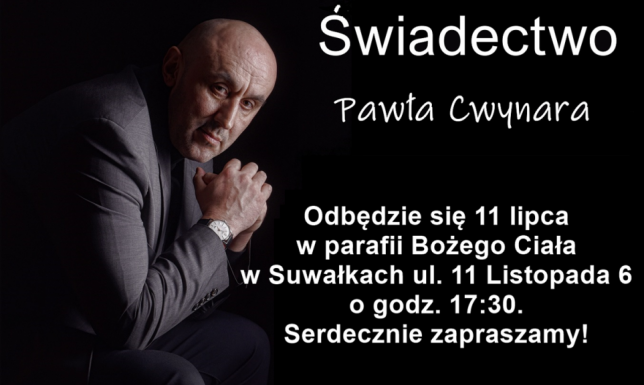 Spotkanie z Pawłem Cwynarem w parafii Bożego Ciała w Suwałkach