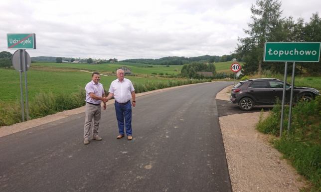 odbiór techniczny przebudowanego odcinka drogi powiatowej