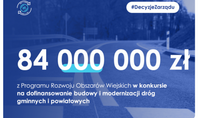 84 mln zł na drogi lokalne - wkrótce rusza konkurs wnioski w konkursie na dofinansowanie budowy i modernizacji dróg gminnych