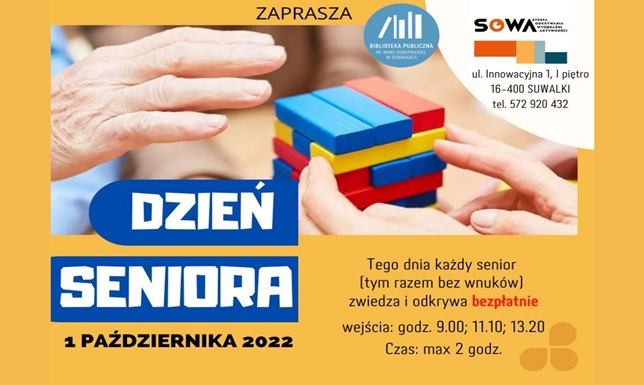 Biblioteka Publiczna im. Marii Konopnickiej w Suwałkach zaprasza na Dzień Seniora