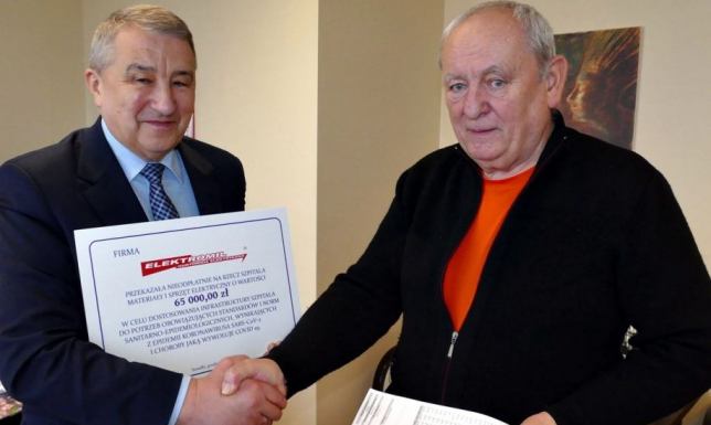 Wsparli suwalski szpital Pieniądze od firmy Elektromil dla Szpitala Wojewódzkiego w Suwałkach