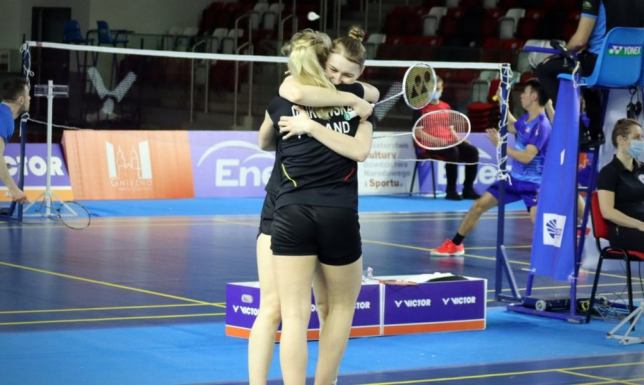 Anstasiya Khomich, badmintonistka SKB Suwałki ze srebrnym medalem w Gnieźnie