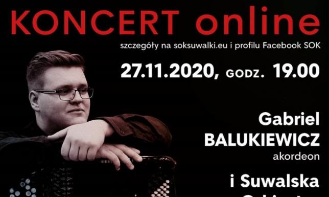 Filharmonia Suwałk: Akordeonowe wariacje online Koncert Gabriela Balukiewicza online