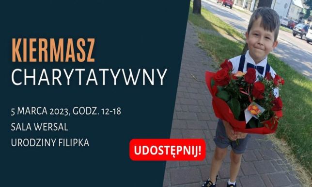 Charytatywny kiermasz w przeddzień urodziny 6-letniego Filipa Redkowicza
