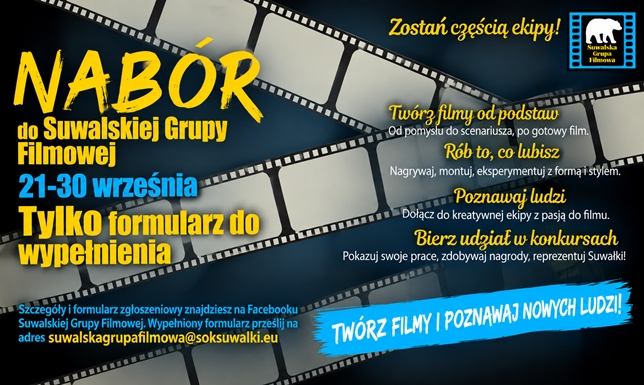 nabór nowych osób zainteresowanych filmem, tworzeniem materiałów