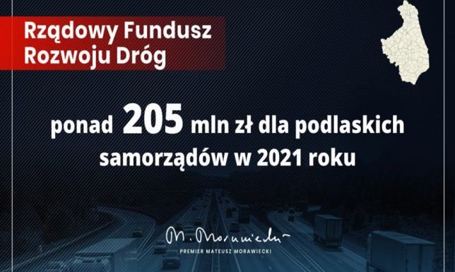 205 mln zł na drogi w Podlaskiem Województwo Podlaskie: 205 milionów złotych na remont i budowę nowych dróg
