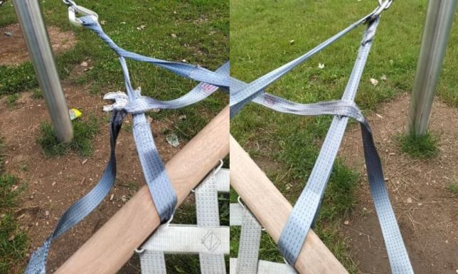 hamaki musiały zostać zdemontowane i przekazane do naprawy