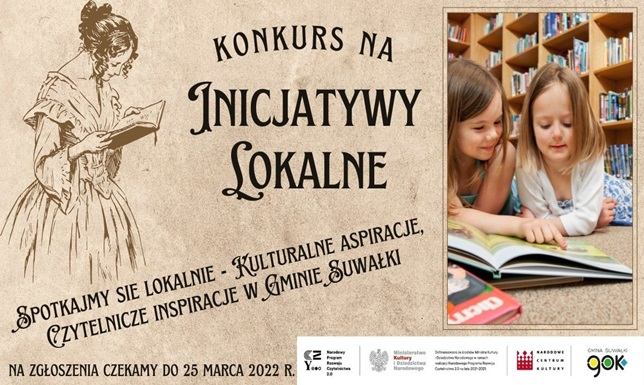 Konkurs na Inicjatywy Lokalne w gminie Suwałki zainicjowanie nowych działań kulturalnych, których pomysłodawcami będą mieszkańcy gminy
