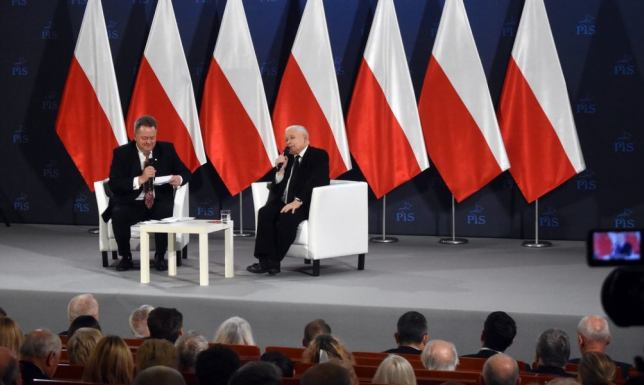 Preze Prawa i Sprawiedliwości Jarosław Kaczyński w Suwałkach.  