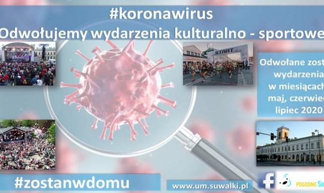 Imprezy w Suwałkach odwołane do końca lipca