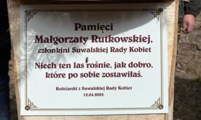 dębowy las ku pamięci koleżanki Małgorzaty Rutkowskiej