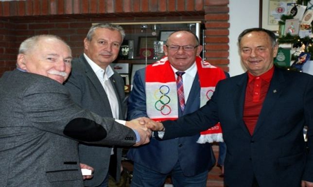Leszek Lewoc ze srebrną odznaką Leszek Lewoc ze srebrną odznaką
