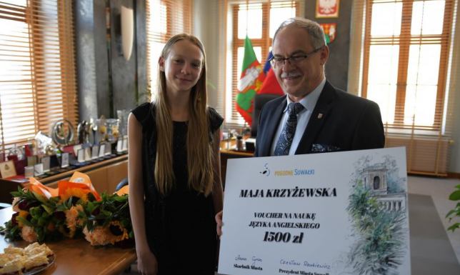 Maja Krzyżewska gościła w suwalskim Ratuszu u prezydenta miasta