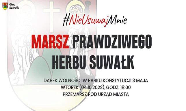 Marsz prawdziwego herbu Suwałk w Parku Konstytucji 3 Maja