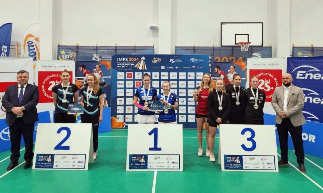 5 medali zawodników Suwalskiego Klubu Badmintona Indywidualne Mistrzostwa Polski Elity w Badmintonie w Markach