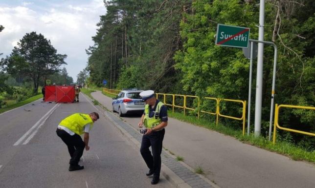 W Suwałkach zginął motocyklista