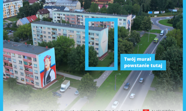 Zaprojektuj i namaluj mural w centrum Augustowa Mural upamiętni obchody 200-lecia istnienia Kanału Augustowskiego