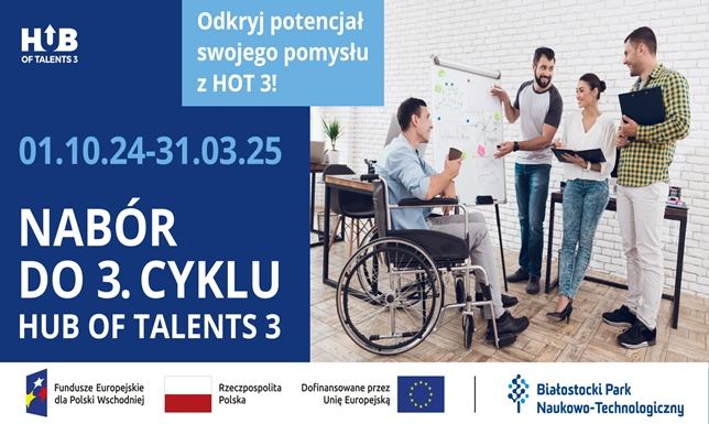Nabór do 3. cyklu inkubacji w Hub of Talents 3 sprawdzony ekosystem wsparcia dla innowacyjnych pomysłodawców