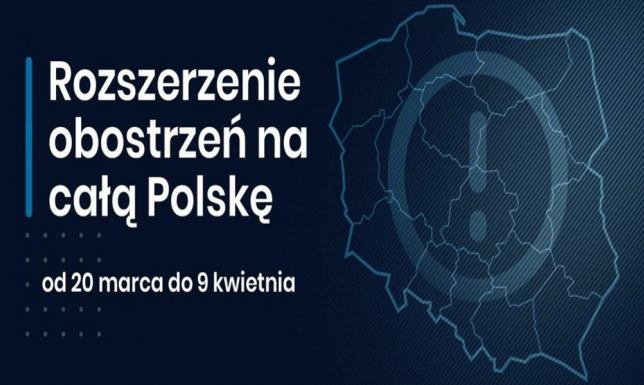 Ponowny lockdown w całym kraju Rozszerzenie obostrzeń na całą Polskę, koronawirus