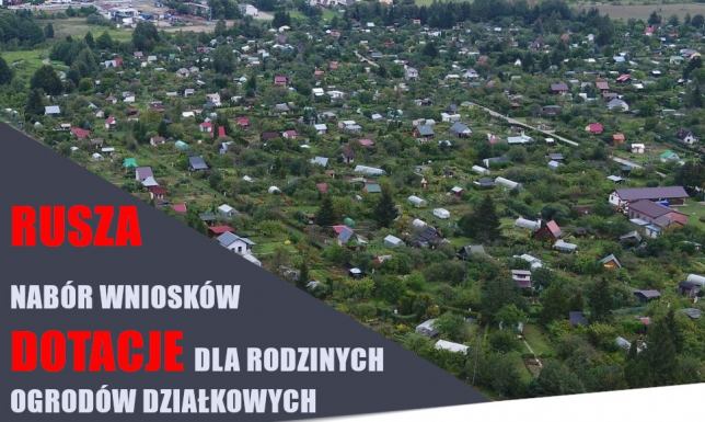 dofinansowanie budowy lub modernizacji infrastruktury Rodzinnych Ogródków Działkowych