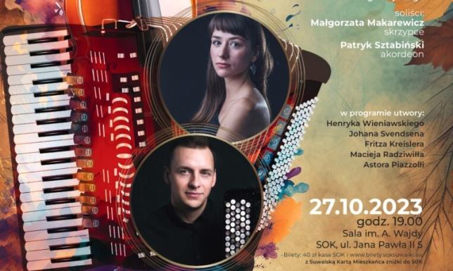 Suwalski Ośrodek Kultury zaprasza na październikowy koncert