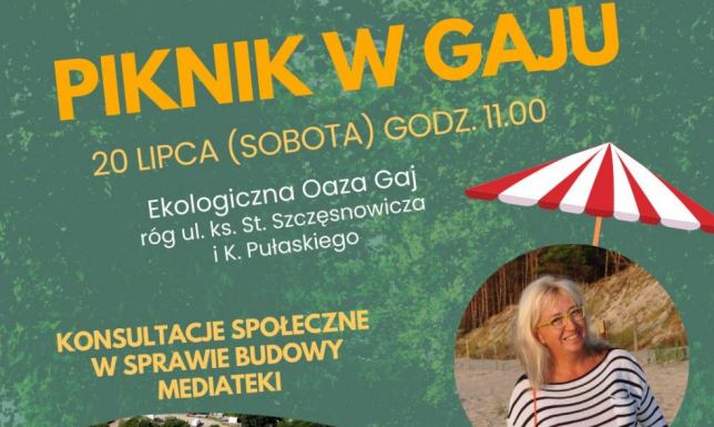 Biblioteka zaprasza na Piknik w Gaju projekt: Podwórkowa biblioteka wychodzi do człowieka
