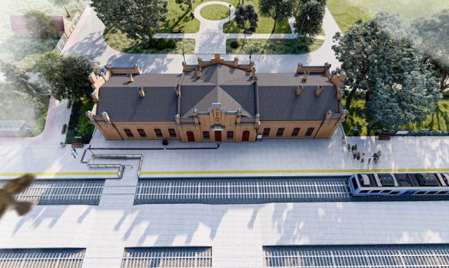 Trwają pracę na dworcu PKP w Suwałkach przy ulicy Kolejowej