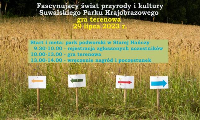 Zapraszają na grę terenową w SPK Fascynujący świat przyrody i kultury Suwalskiego Parku Krajobrazowego