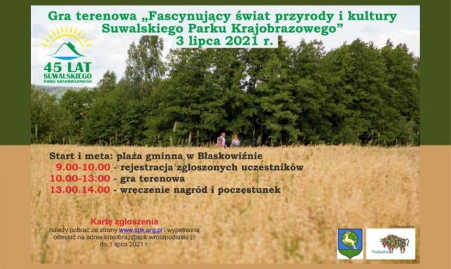 Gra terenowa w Suwalskim Parku Krajobrazowym Gra terenowa z okazji 45-lecia utworzenia Suwalskiego Parku Krajobrazowego