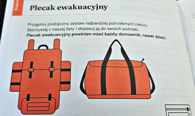 wyposażanie wybranych grup mieszkańców w podstawowe plecaki ewakuacyjne