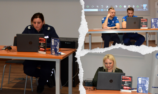 spotkania profilaktyczne online w Komendzie Miejskiej Policji w Suwałkach