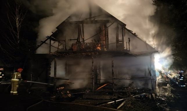 Spłonął budynek mieszkalny w gminie Płaska pożar budynku mieszkalnego w miejscowości Macharce