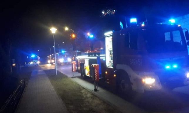 pożar magazynu przy ulicy Składowej w Suwałkach