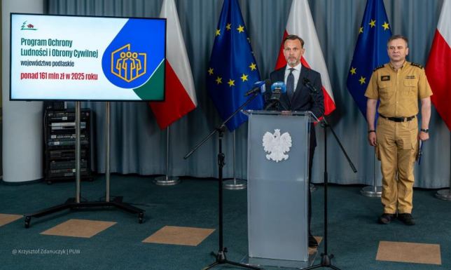 161 mln zł dla województwa podlaskiego na ochronę ludności i obronę cywilną Program Ochrony Ludności i Obrony Cywilnej Województwa Podlaskiego