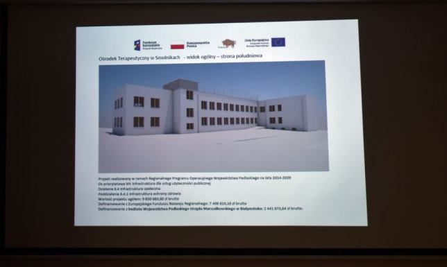 przystosowanie ośrodka terapeutycznego w Smolnikach w Gminie Rutka-Tartak. 