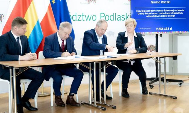 Niemal 3 mln zł dla Gminy Raczki na rozwój gospodarki wodno-ściekowej Oczyszczalnie ścieków, stacje uzdatniania wody, wodociągi, ujęcia wody czy kanalizacje