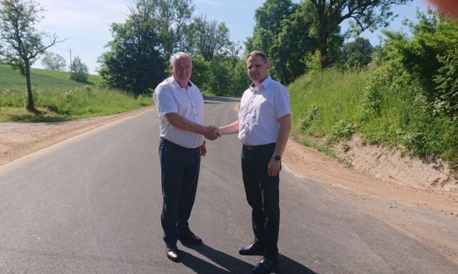 odbiór wyremontowanego odcinka drogi powiatowej 