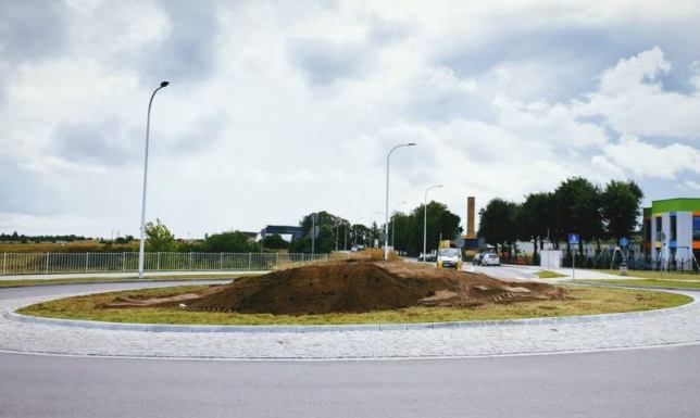 Prace przy rondzie olimpijczyków