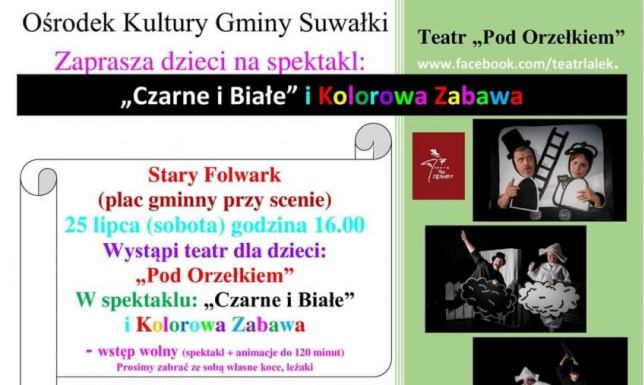 Spektakl dla dzieci w Starym Folwarku Ośrodek Kultury Gminy Suwałki zaprasza na teatr dla dzieci