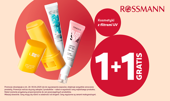 Promocja „1+1 gratis" na SPF w Rossmannie